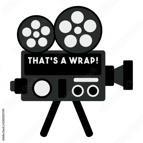 Cuadro en lienzo Vintage film camera graphic with wrap quote