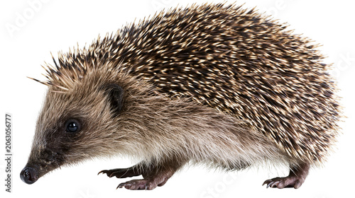 Fényképezés European hedgehog with sharp quills and soft fur