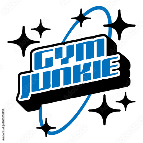 Fotografie Energetic gym junkie graphic design