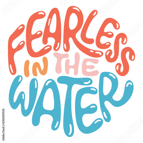 Tableau sur toile Fearless in the water colorful design