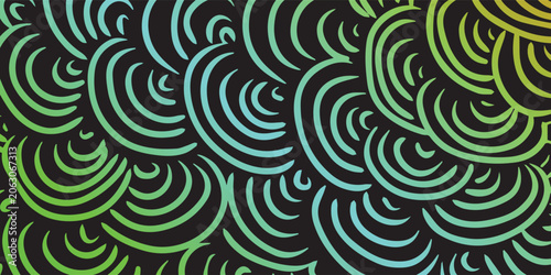 Abstract Wavy Line Pattern with Gradient Colors.