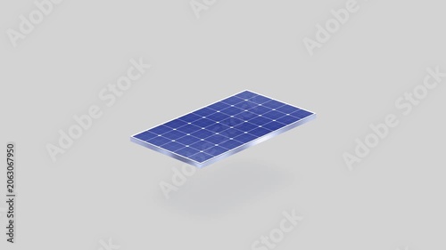 Solar Panel Infographic Animation on Light and Dark Backgrounds. Renewable Energy Loop.