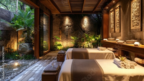 serene spa retreat luxurious couple's massage room