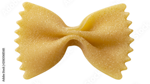 Foto Bow tie pasta shape farfalle, dry durum wheat semolina