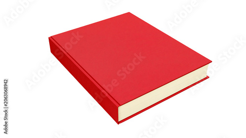 Fotografía Red hardcover book with cream pages