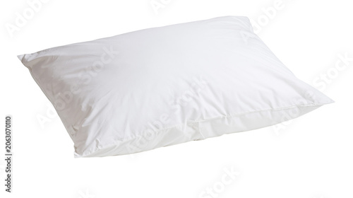 Canvas Print Soft white pillow with creased fabric texture