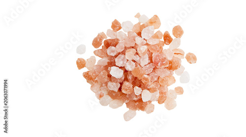 Tableau sur toile Pink Himalayan rock salt crystals pile
