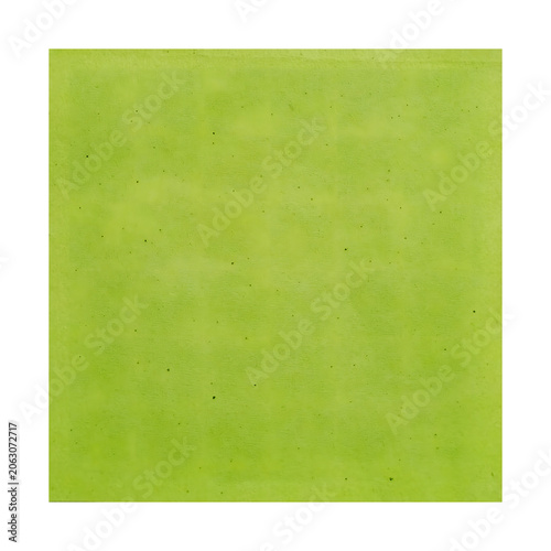 Solid lime green square texture isolated on transparent background