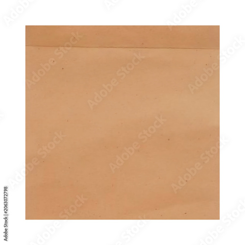Brown paper texture with natural grain isolated on transparent background