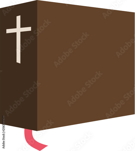 십자가가 그려진 기독교 성경 책