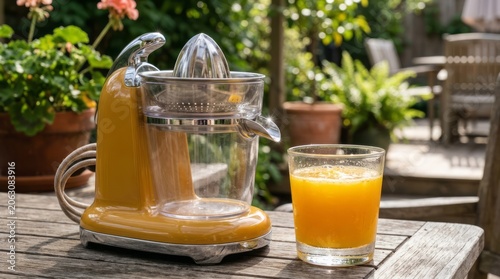 Freshly Squeezed Orange Juice with Juicer