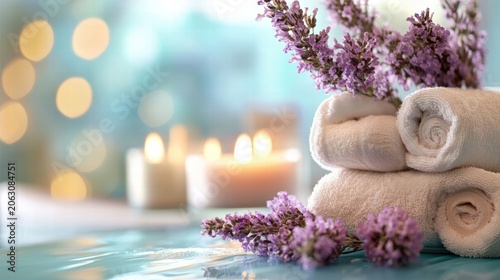 spa relaxation lavender and soft towels