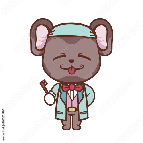 Photography Cute dentist cartoon character design
