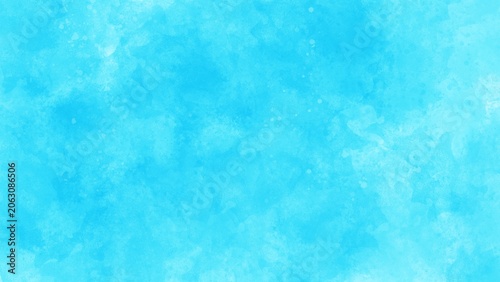Vibrant bright turquoise blue abstract textured background with clean watercolor effect and subtle grain. Refreshing and energetic surface perfect for health, summer, social media