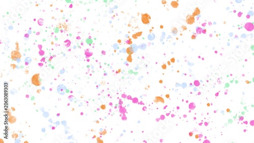 Foto Magenta purple and orange watercolor splash dots