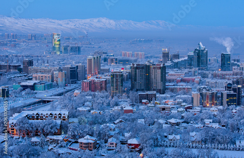 Fotografie Almaty is the largest metropolis and cultural capital of Kazakhstan, located in the foothills of the Trans-Ili Alatau