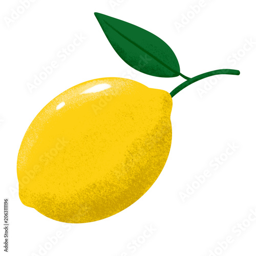 lemon with leaf