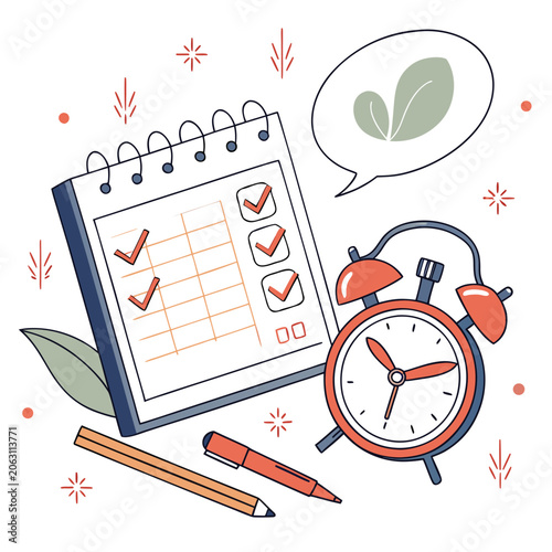 calendar with a clock