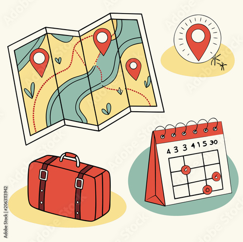 travel flat icon vector pictogram eps 10