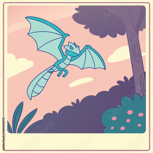 vector illustration of a tropical island