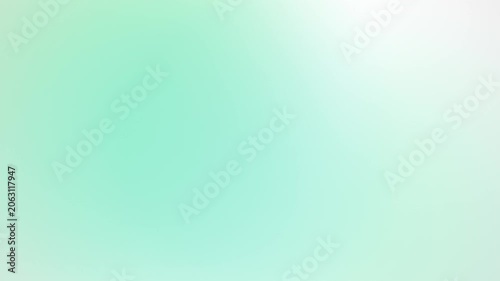 Gradient Background Abstract Light Mint Green and Soft Teal Aura Design on White. Seamless Loop, 4K Video