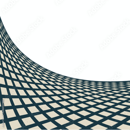 Abstract Wavy Grid Pattern T‑Shirt Design – Geometric Optical Illusion Vector