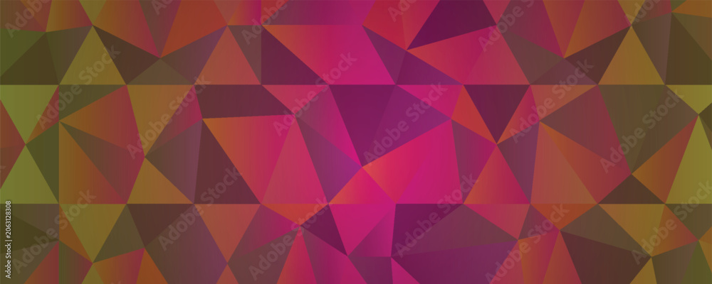 Fototapeta premium Abstract red and brown geometric triangle low poly background. Creative polygonal crystal mosaic seamless texture vector illustration template for banner design.