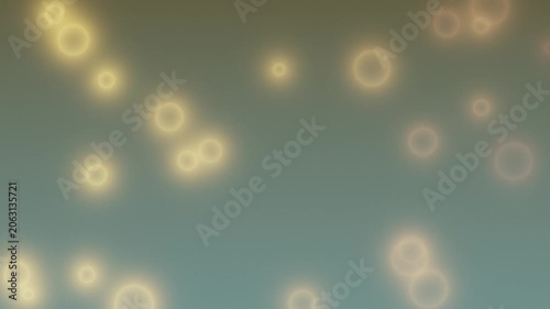 Golden Bokeh Lights on Teal Gradient Background, Festive Holiday Abstract Overlay with Glowing Shimmering Circles for Commercial Graphic Design