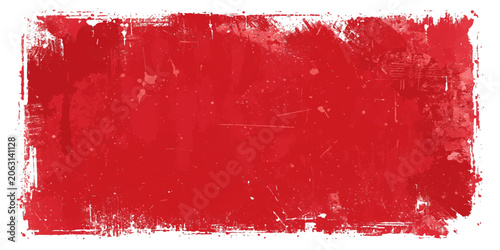 Photography Red paint brush strokes grunge texture background with splash ink watercolor design winter christmas banner illustration