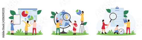 Foto Sociology global results research and statistics comparison set