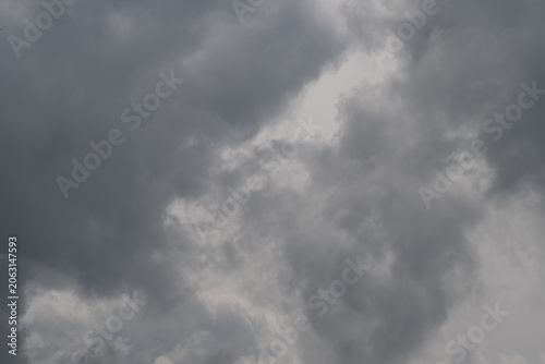 Quadro su tela Squall front churns with rolling turbulence and rainbearing thunderhead shapes,