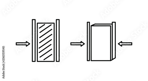 Fotografie Double doors opening and closing animation