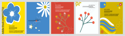 Playful Floral and Nature-Themed Graphic Design Set