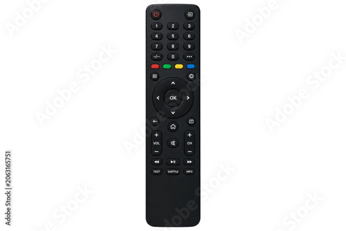 Fotografie Detailed view of a modern television remote control for easy navigation