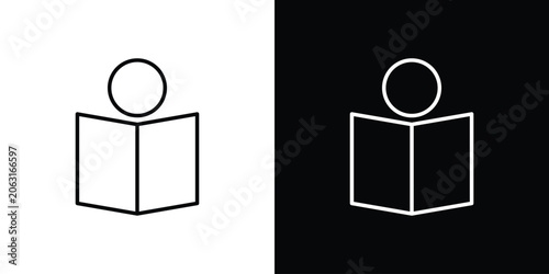 Obraz na płótnie Book open reader icon in vector. Logotype icons