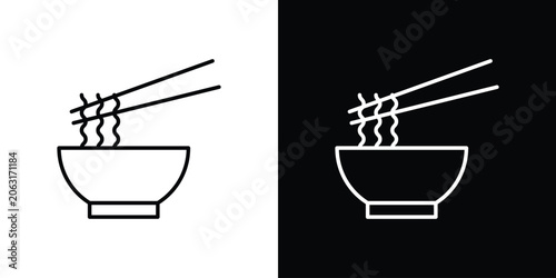 Noodles icon in vector. Logotype icons