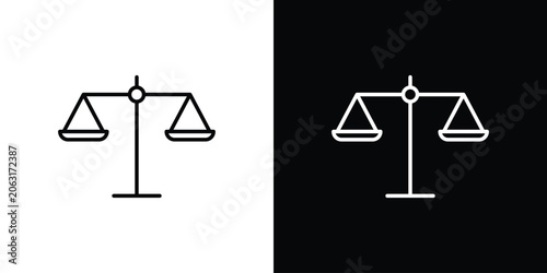 Schilderij op canvas Scale icon in vector. Logotype icons