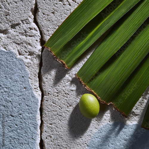 Dragon Boat Festival Reed Leaf Macro Minimal Poster, Reed Fold Glutinous Rice On Concrete, Sharp Light Premium Texture, Visual Material For Catering Gift Brand Commercial Design