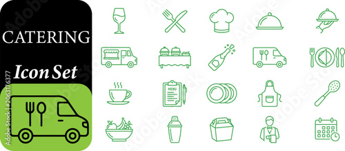 Catering icon set