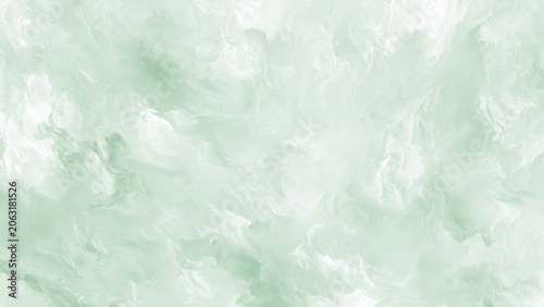 Fotografi Soft green and white marbled texture background with abstract swirling patterns