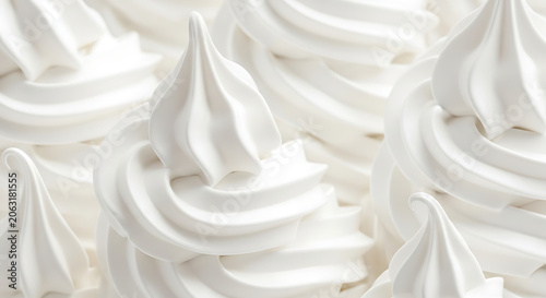Soft Serve Ice Cream Swirls Close-up, Creamy Dessert Texture, Refreshing Summer Treat