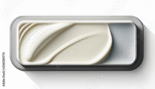 long milk rectangle button isolated on white created with generative ai