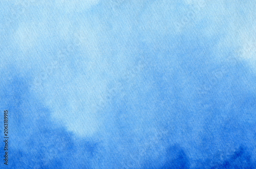 Abstract blue watercolor paper textured illustration for grunge design, vintage card, templates. Watercolor mockup