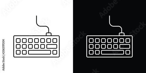 Fotografie Keyboard icon symbol black illustration set