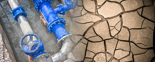 Foto Construction of hydraulic systems for irrigation of desertified fields