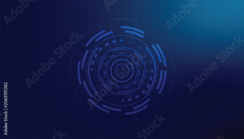 Futuristic Concentric HUD Interface Background