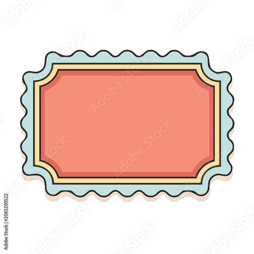 Decorative Frame with Scalloped Edges