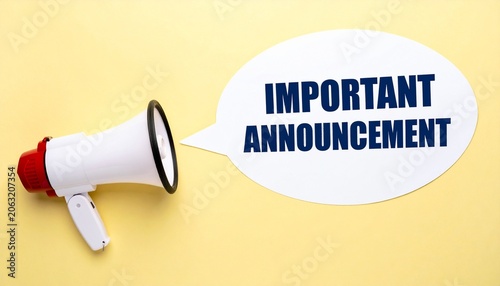 IMPORTANT ANNOUNCEMENT – Communication & Publicity Symbol