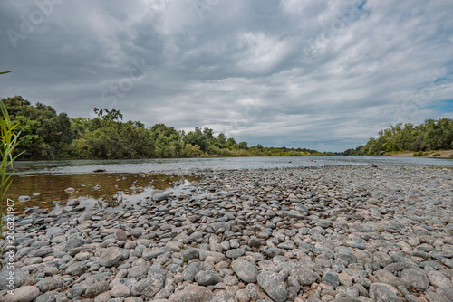 Rocky shoreline along the scenic American River