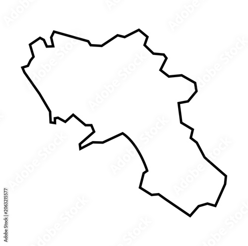 Photos Campania region map with black outline design